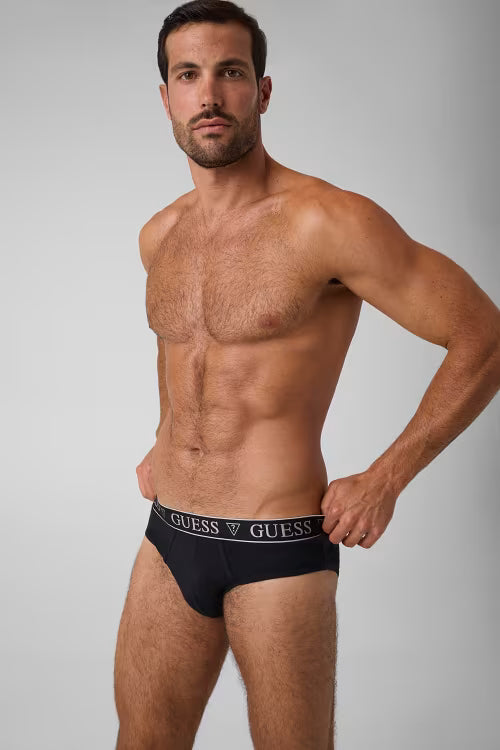GUESS men's Jet Black 3-pack briefs product view