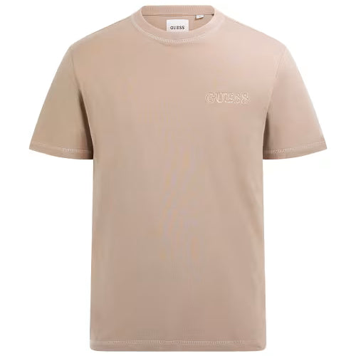 GUESS Organic Cotton T-Shirt Beige – Premium Logo Tee