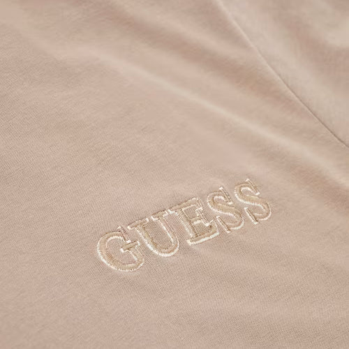 GUESS Organic Cotton T-Shirt Beige – Premium Logo Tee