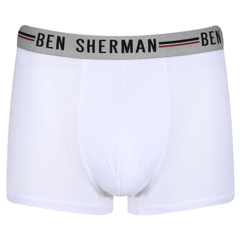 Ben Sherman Men's Roman 3 Pack Trunks - Black/White/Grey