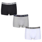 Ben Sherman Men's Roman 3 Pack Trunks - Black/White/Grey