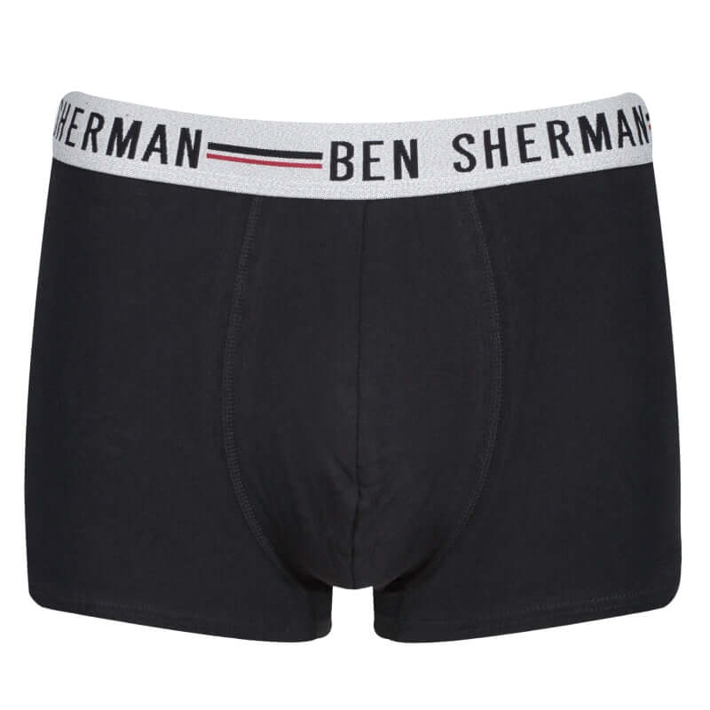 Ben Sherman Men's Roman 3 Pack Trunks - Black/White/Grey