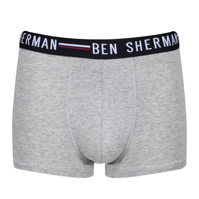 Ben Sherman Men's Roman 3 Pack Trunks - Black/White/Grey