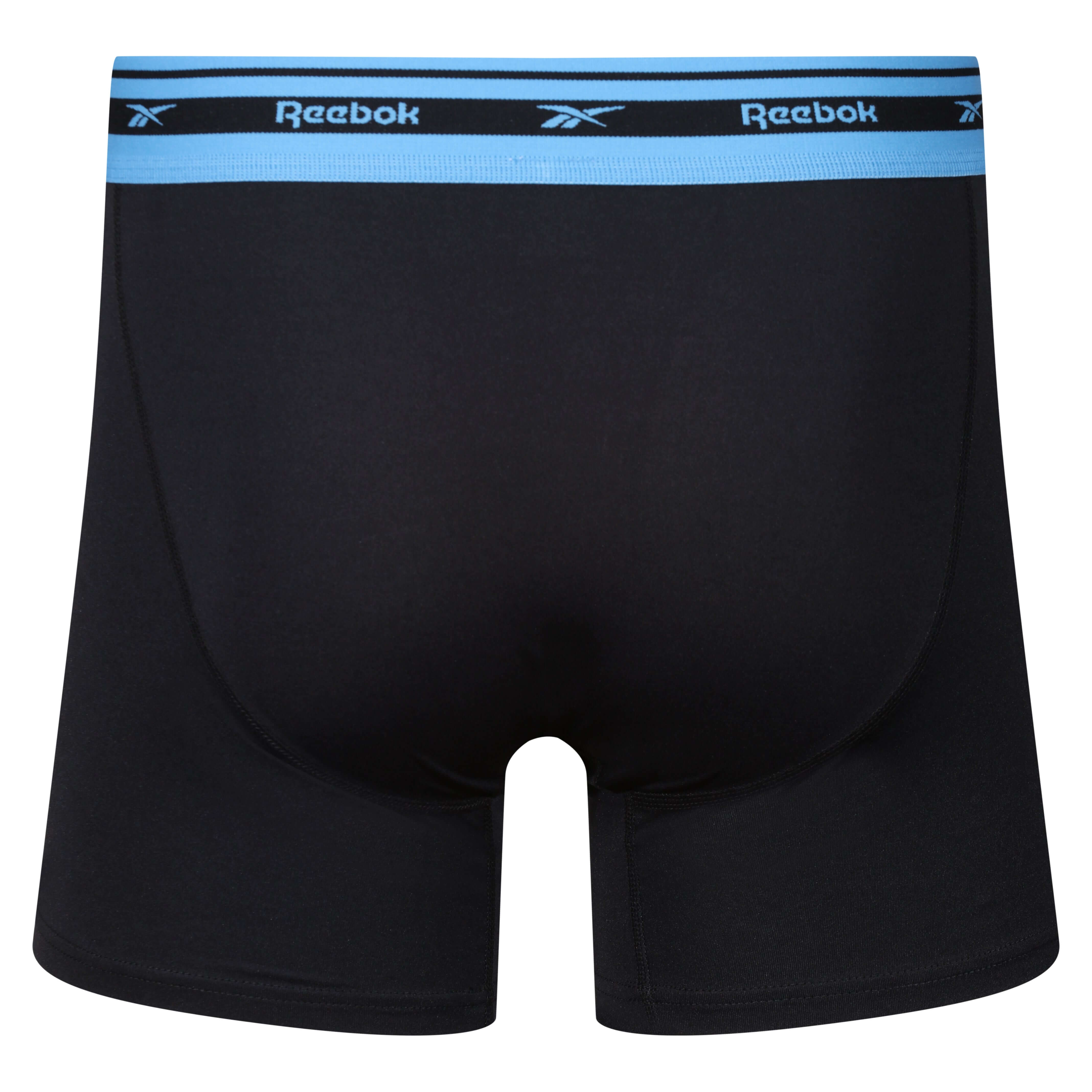 Reebok Darian Mens Performance 3 Pack Medium Sports Trunks - Black Multi