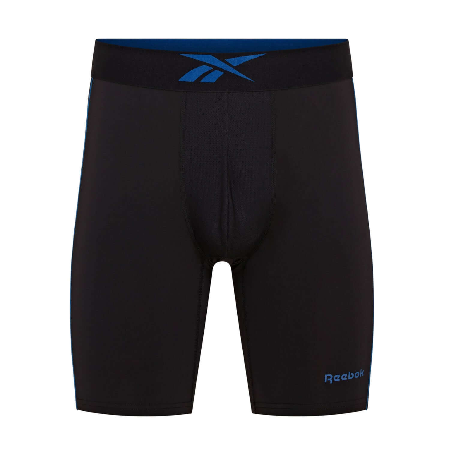 Reebok Placer Mens Performance 3 Pack Long Sports Trunks - Black