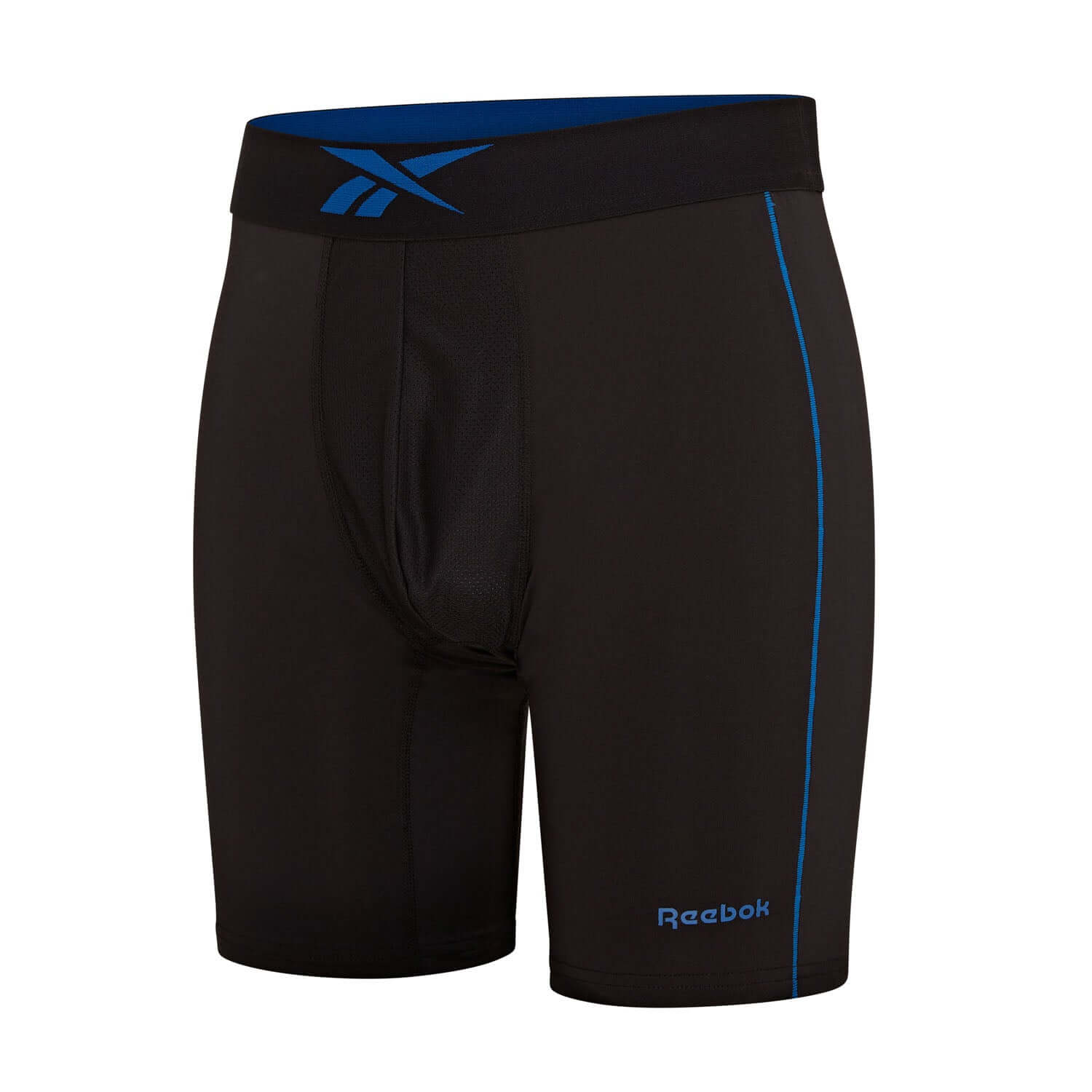 Reebok Placer Mens Performance 3 Pack Long Sports Trunks - Black