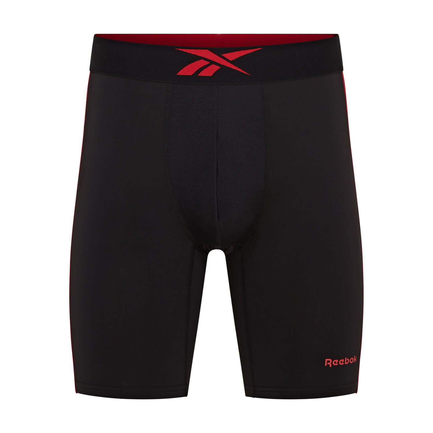 Reebok Placer Mens Performance 3 Pack Long Sports Trunks - Black