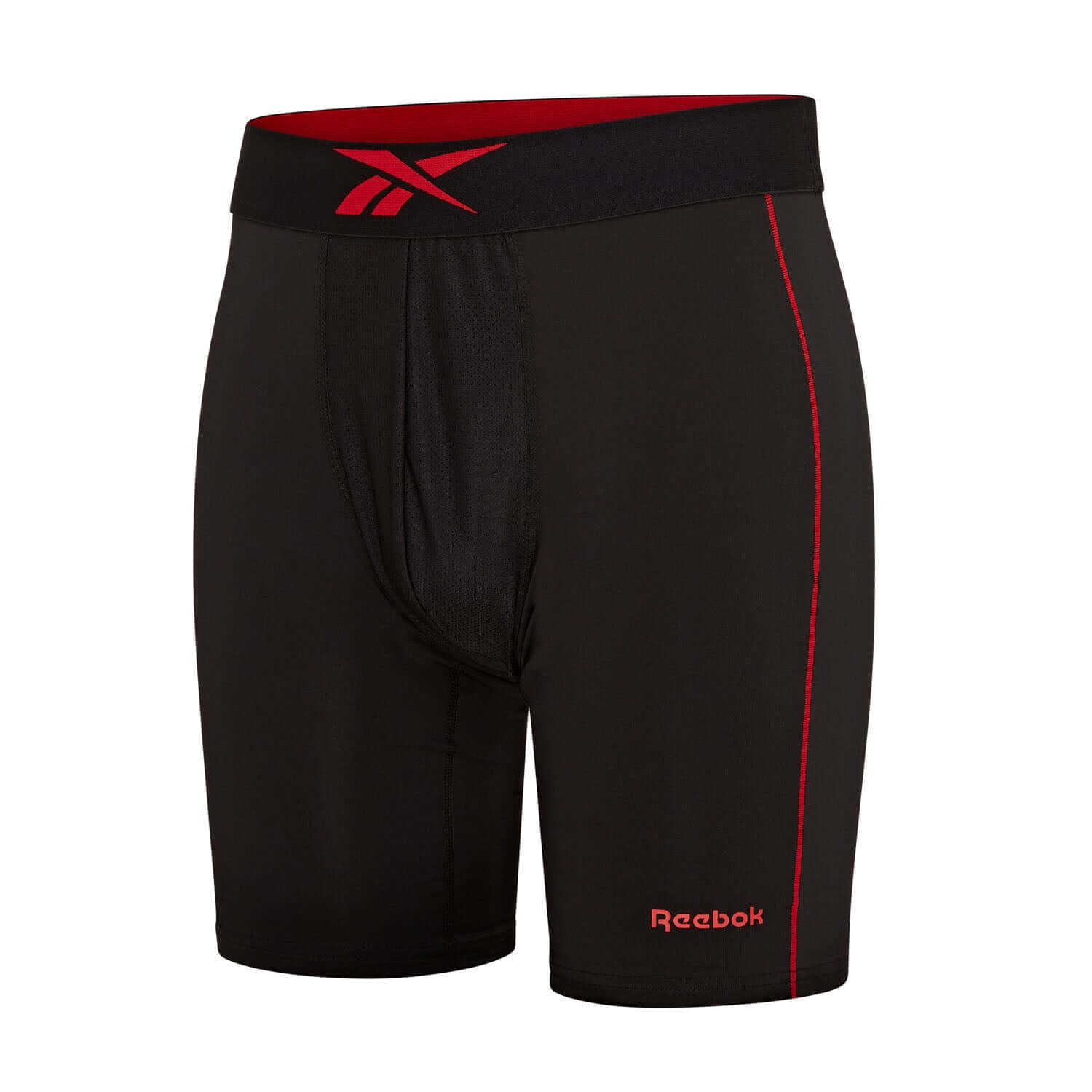 Reebok Placer Mens Performance 3 Pack Long Sports Trunks - Black