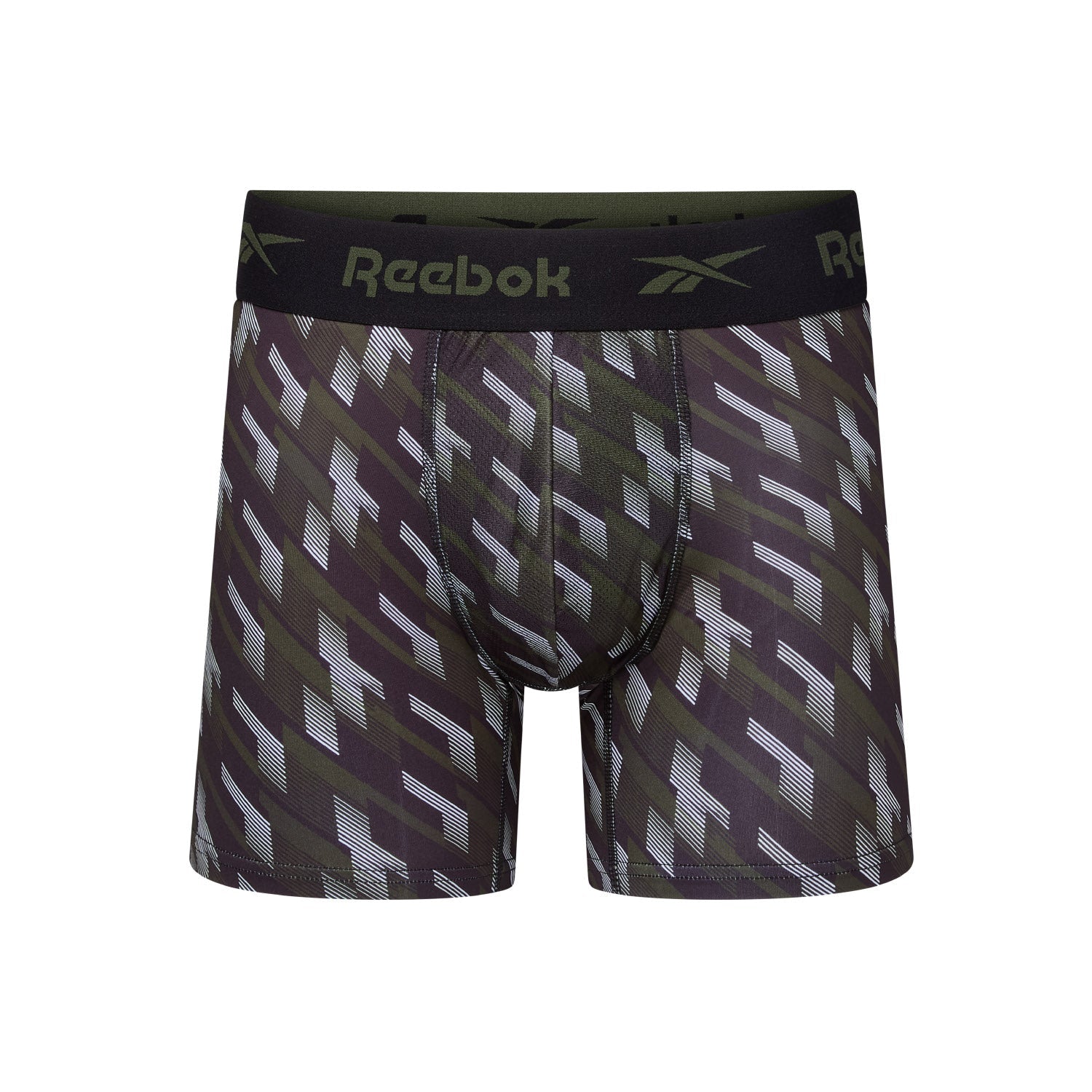 Reebok Nikhill 3 pack trunks - Black/Grit Green Print/Grit Green - image 3