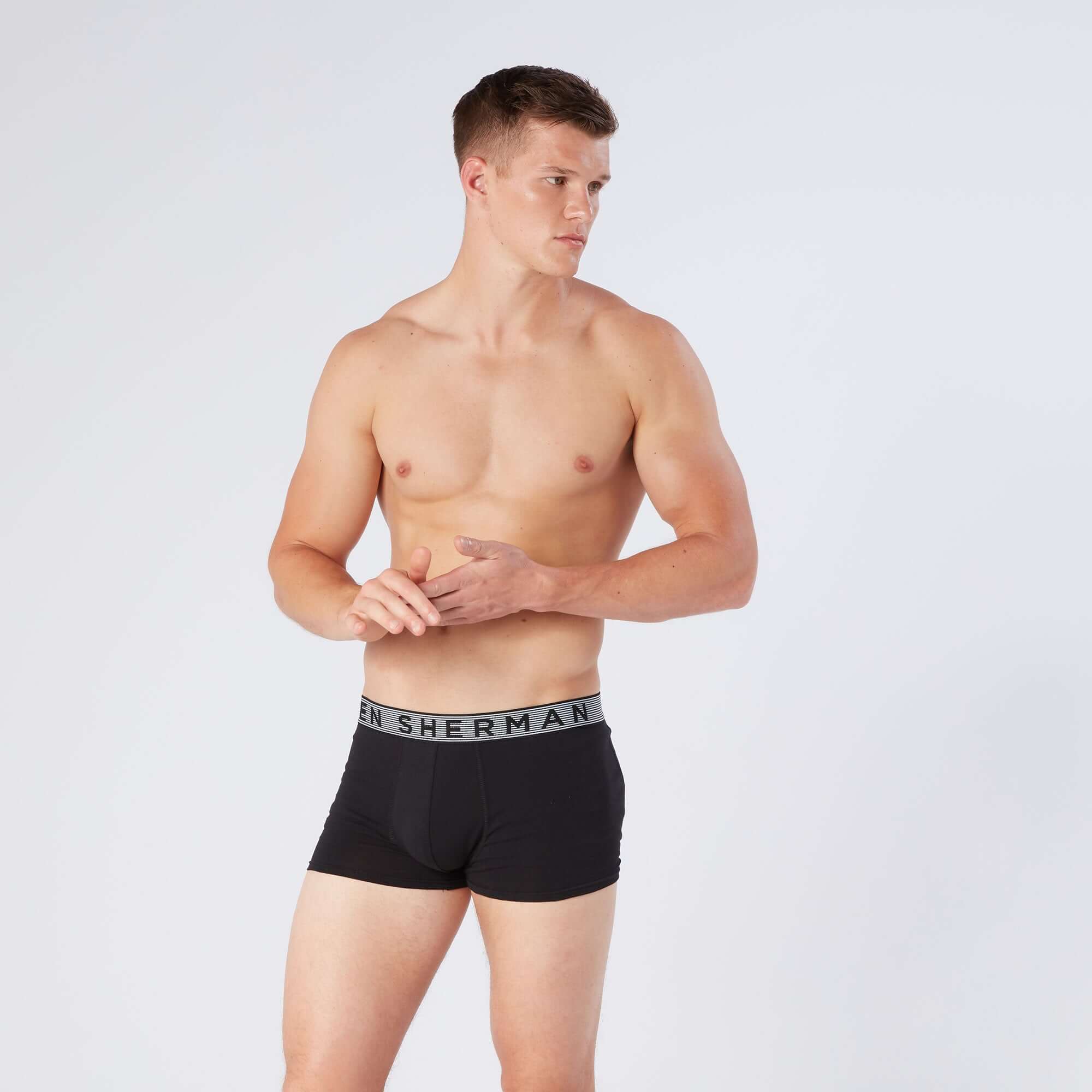 Ben Sherman Bray 3 Pack Boxer Shorts – Men’s Trunks, Black