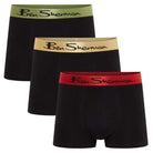 Ben Sherman Ajay 3 Pack Boxer Shorts – Men’s Stretch Cotton Trunks, Black