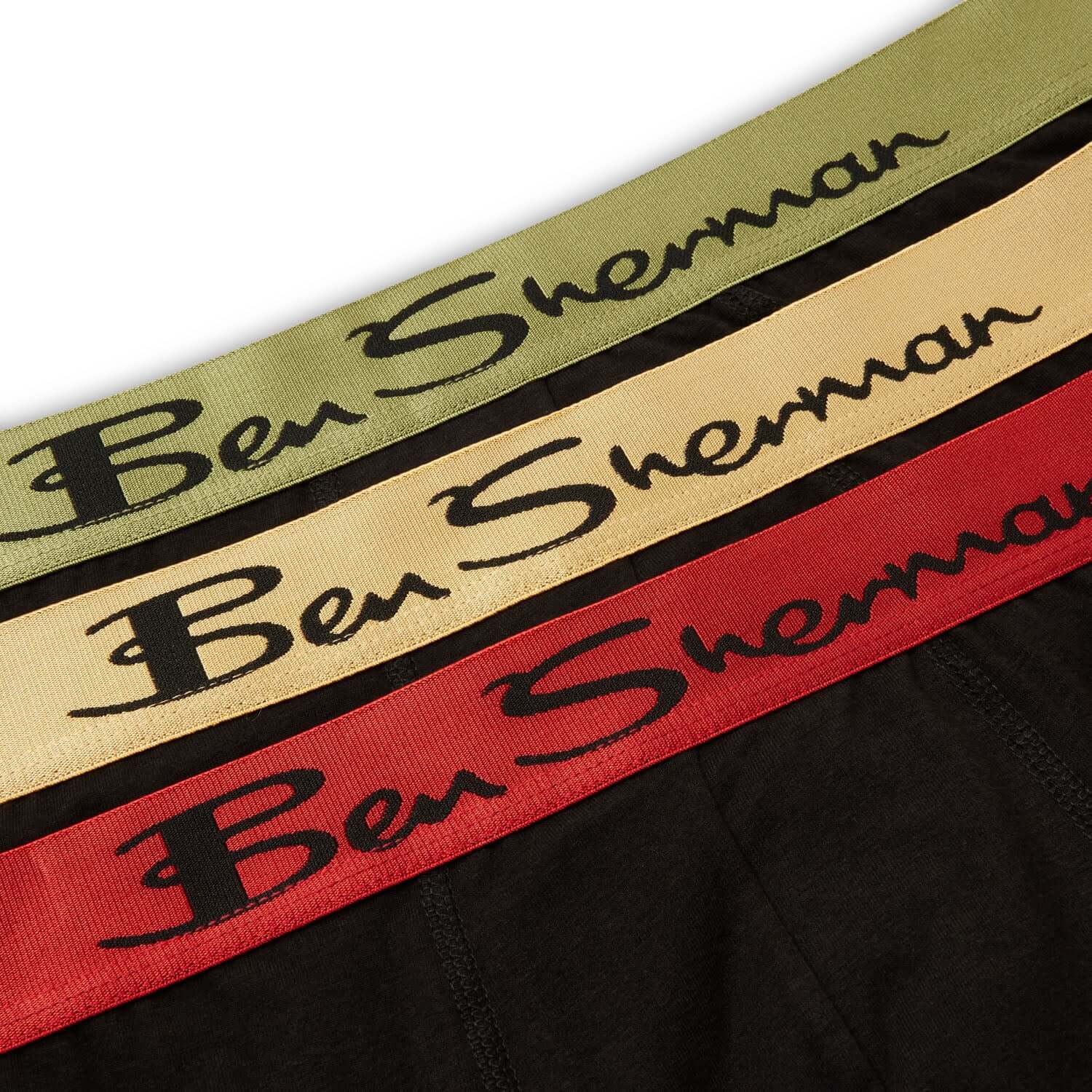 Ben Sherman Ajay 3 Pack Boxer Shorts – Men’s Stretch Cotton Trunks, Black