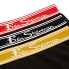 Ben Sherman Bruno 3 Pack Boxer Shorts – Men’s Stretch Cotton Trunks, Black