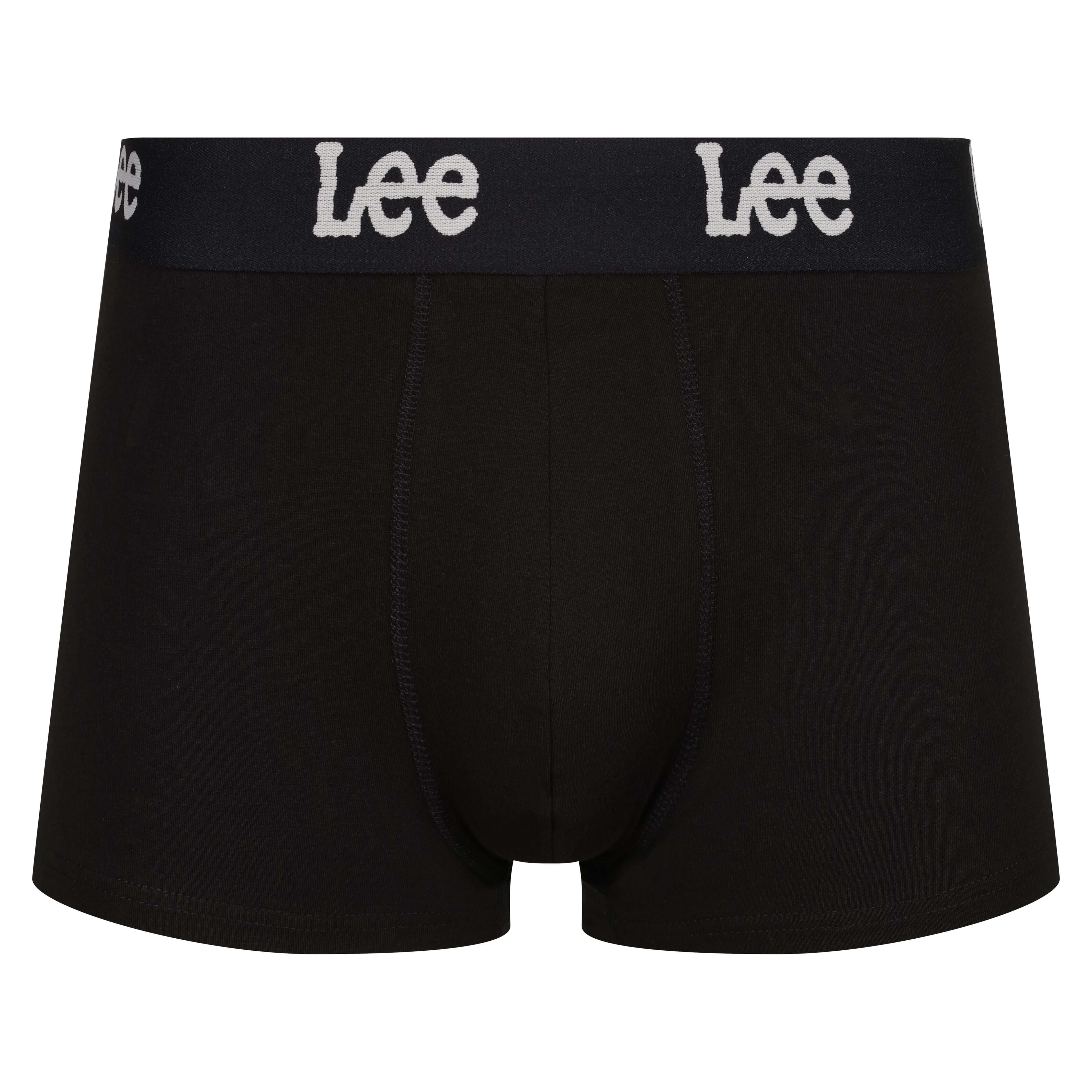 Lee Men’s 3 Pack Cotton Stretch Trunks – Gannon All Black