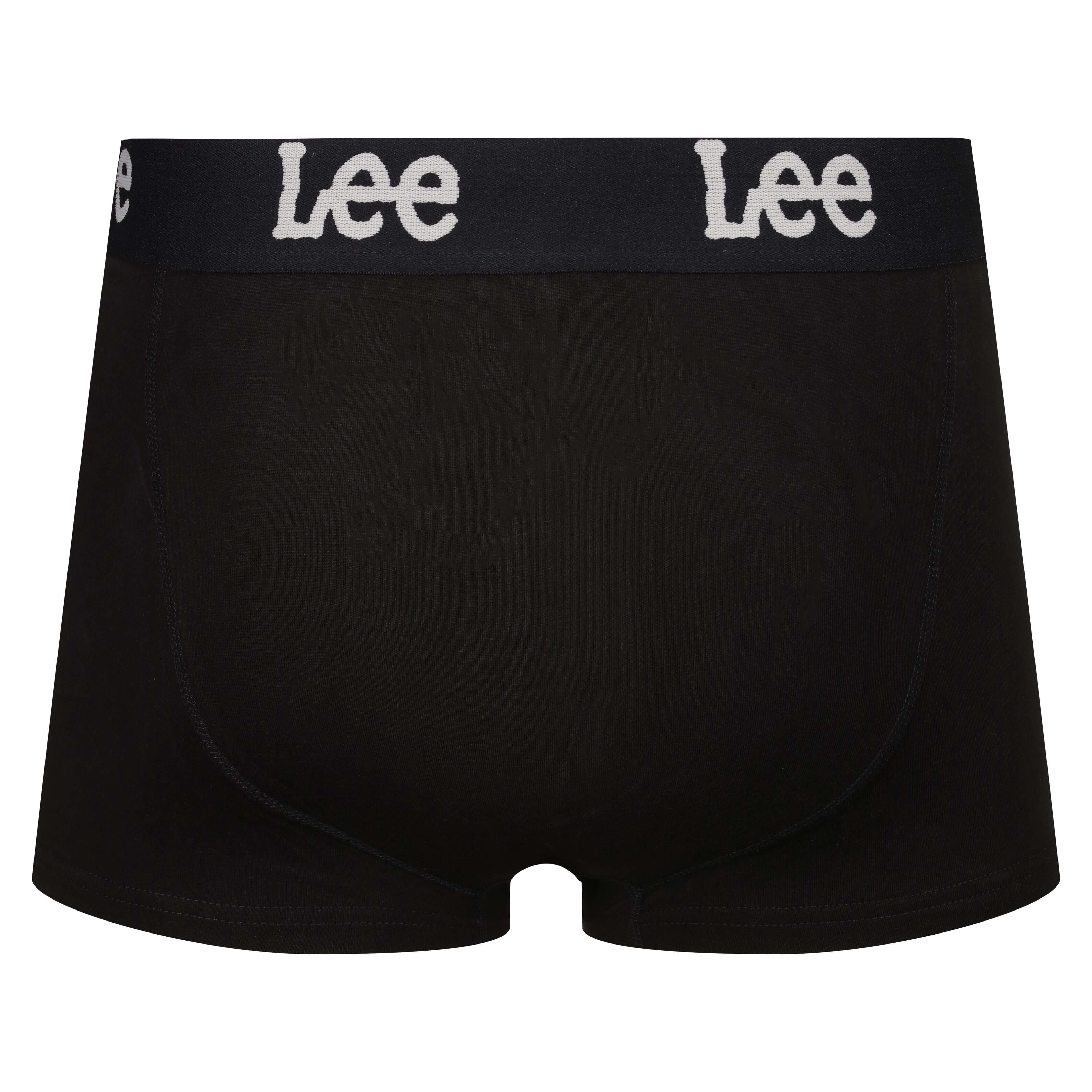 Lee Men’s 3 Pack Cotton Stretch Trunks – Gannon All Black