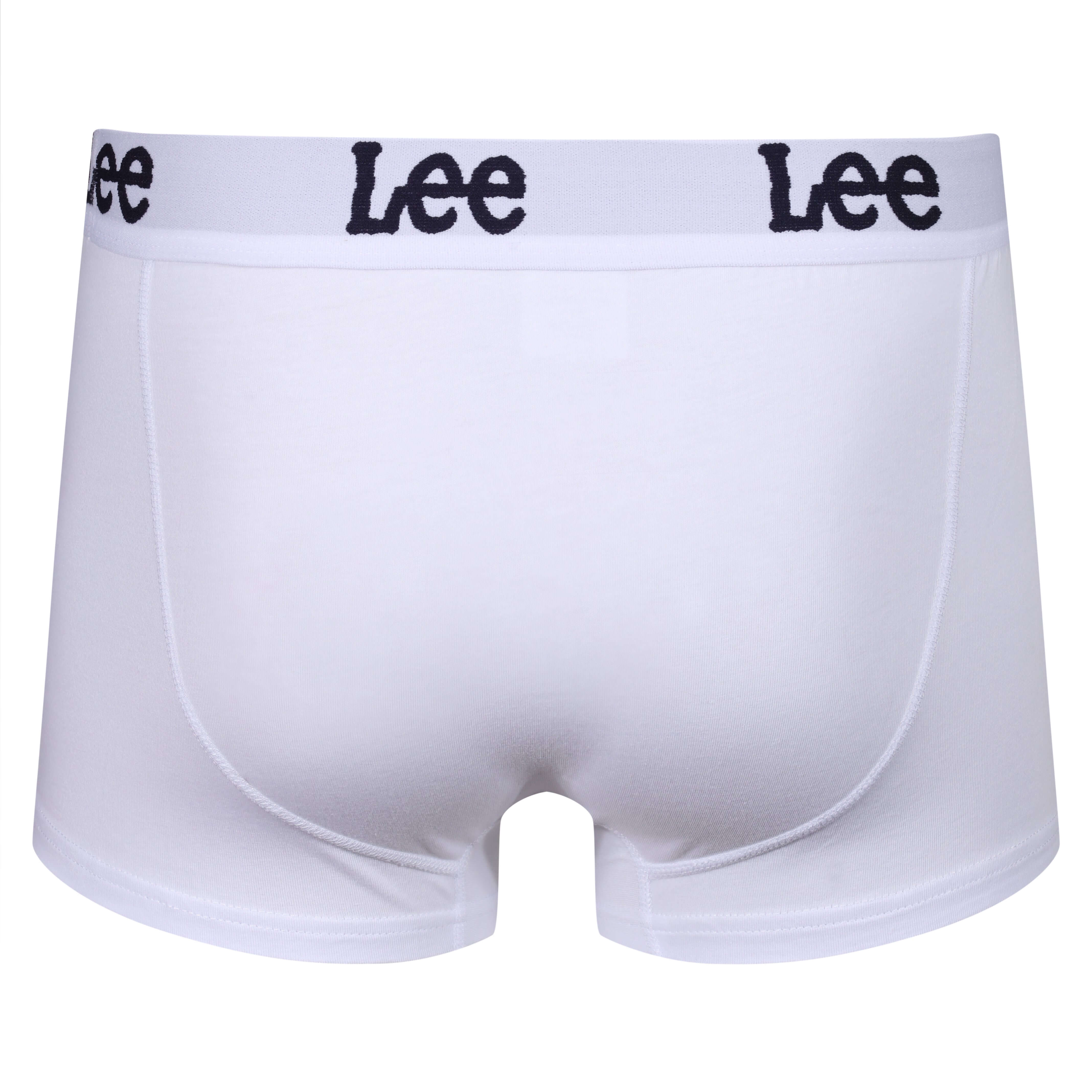Lee Men’s 3 Pack Cotton Stretch Trunks – Gannon Navy, Blue & White