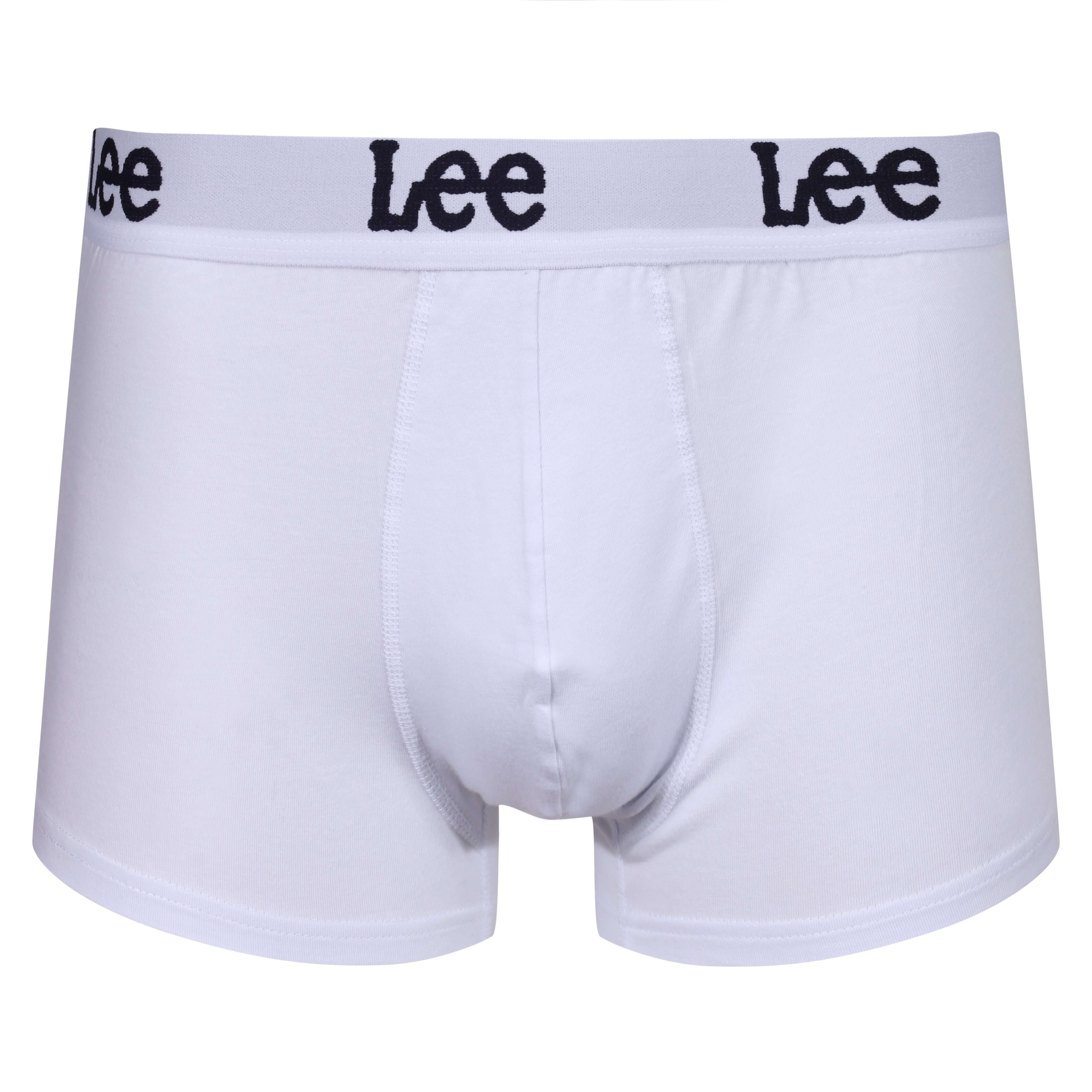Lee Men’s 3 Pack Cotton Stretch Trunks – Gannon Navy, Blue & White