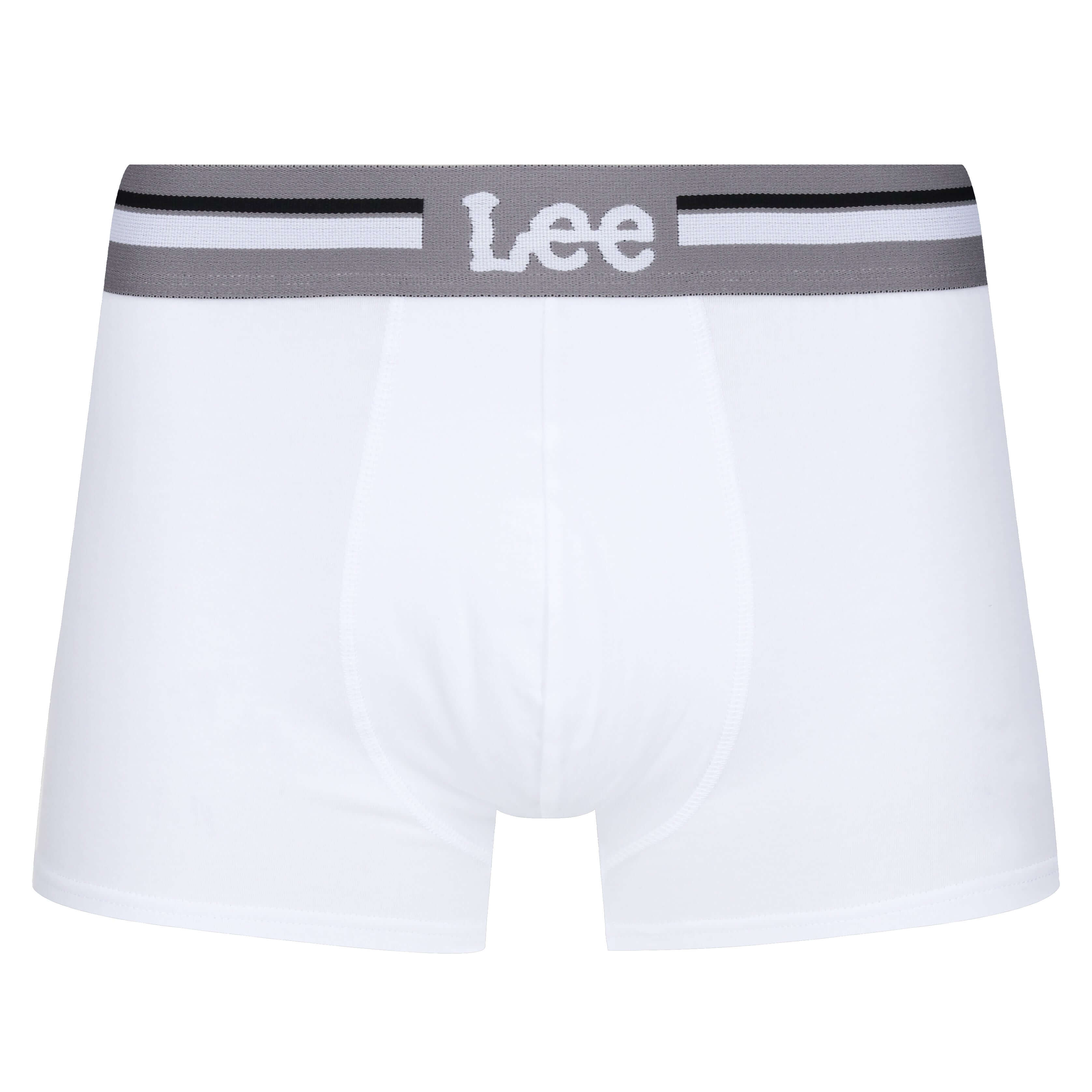 Lee 3 Pack Low Rise Cotton Stretch Trunks - Black/Grey/White