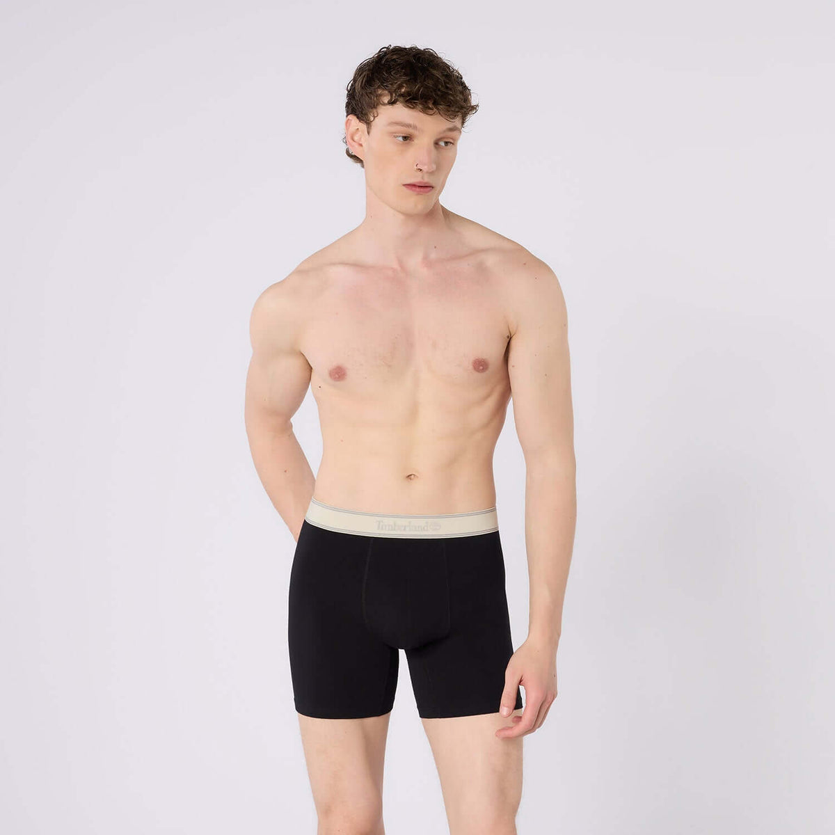 Timberland Cotton Stretch 3 Pack Boxer Briefs – Contrast Waistband - Black - image 6