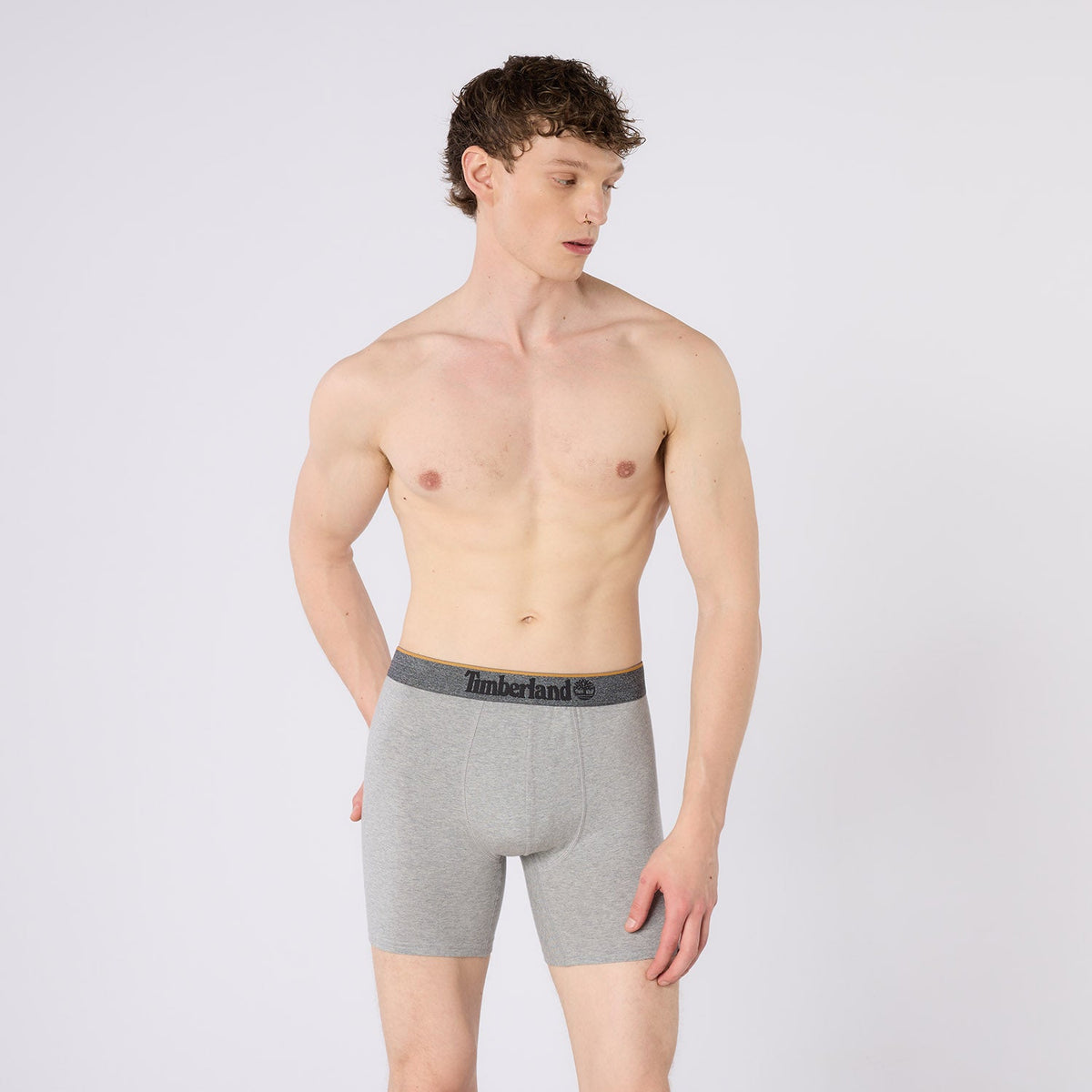 Timberland Cotton Stretch 3 Pack Boxer Briefs - Black / White / Grey Marl - image 2