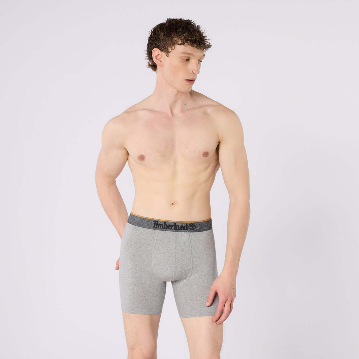 Timberland Cotton Stretch 3 Pack Boxer Briefs - Black / White / Grey Marl - image 2