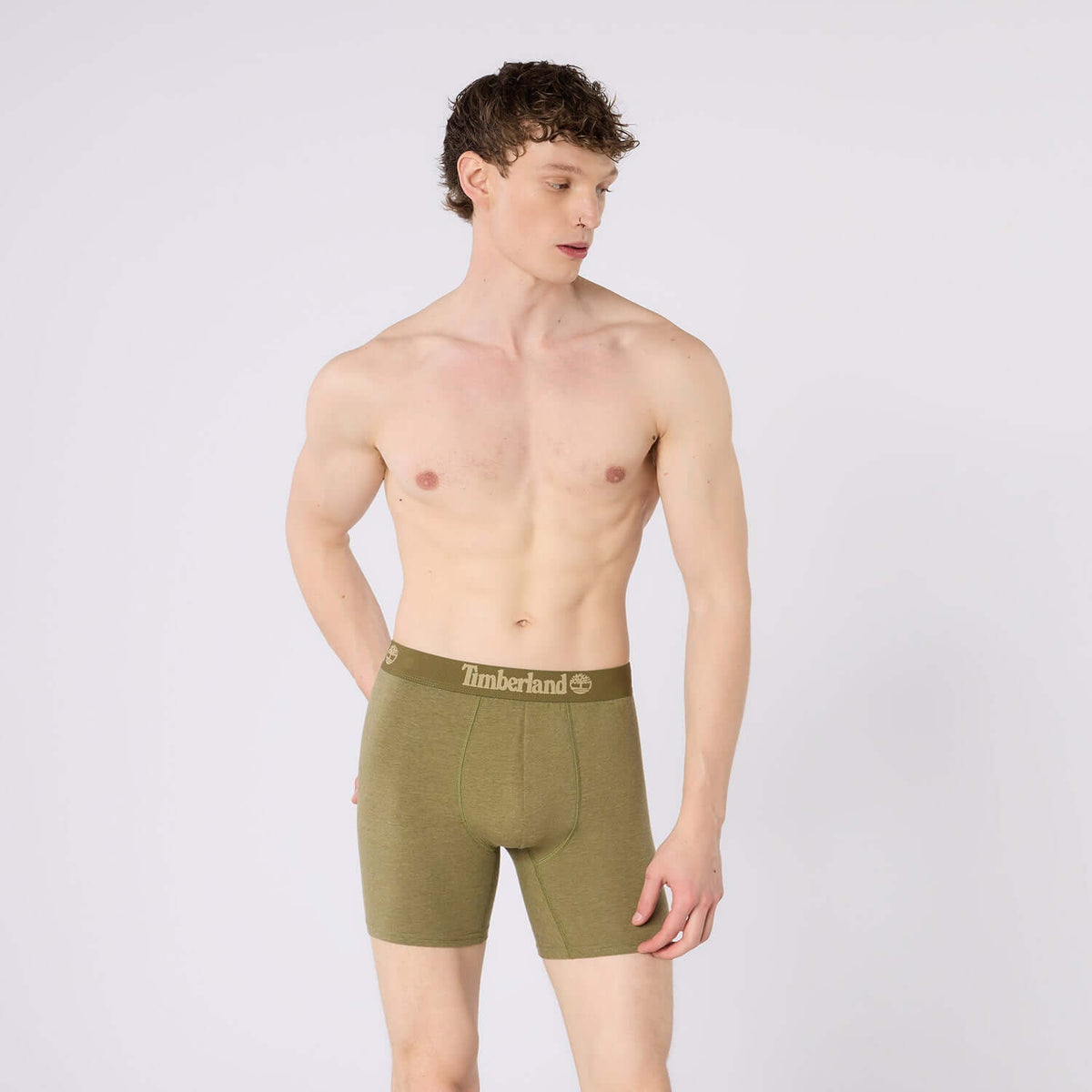 Timberland Cotton Stretch 3 Pack Boxer Briefs – Assorted Colours - Olive / Grey / Rosewood Marl - image 4