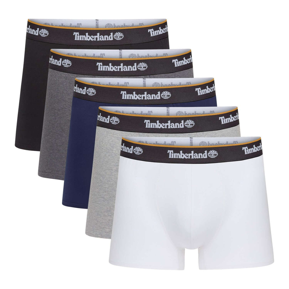 Timberland Cotton Stretch 5 Pack Trunks - Black / White / Grey / Navy / Charcoal - image 6