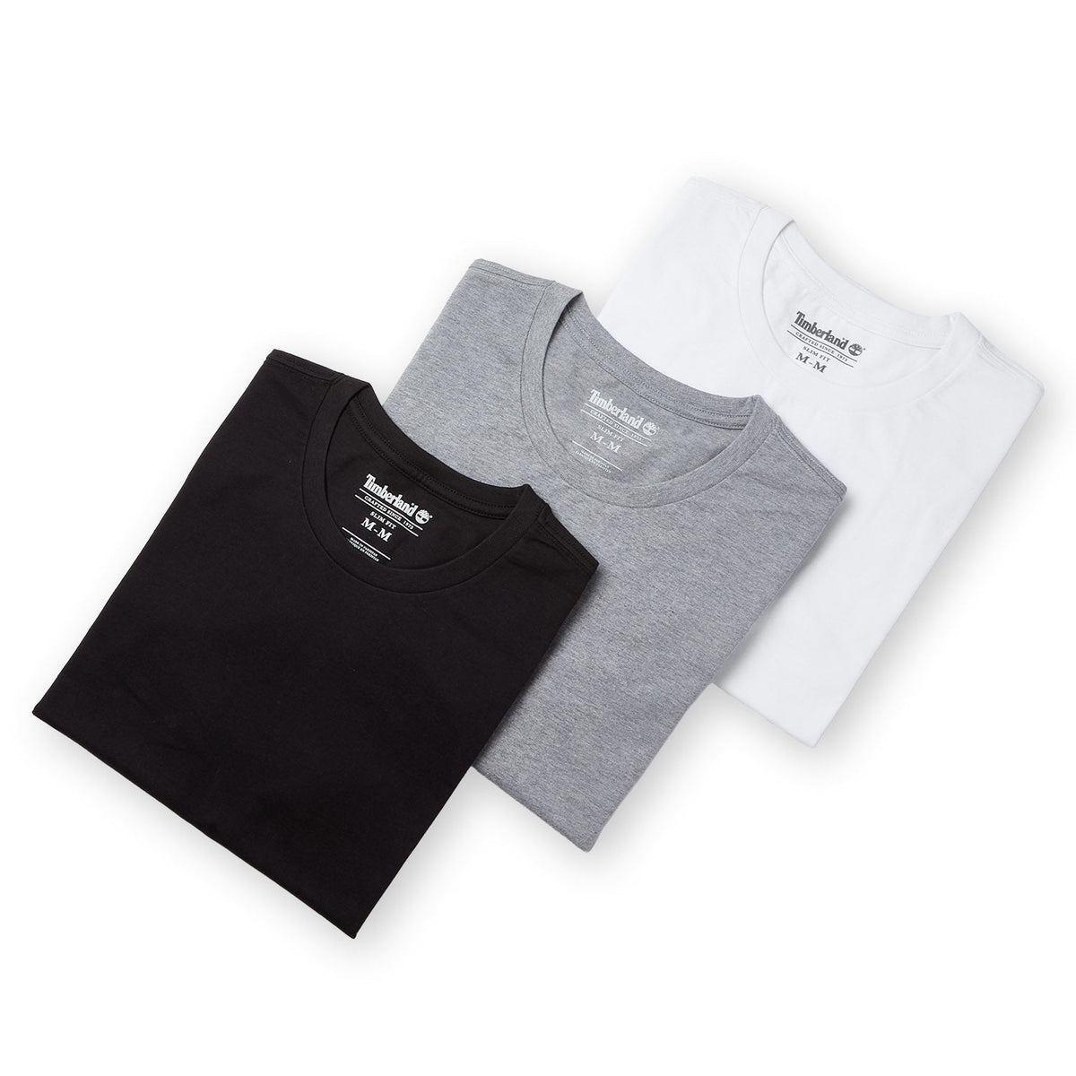 Timberland 100% Cotton 3 Pack T-Shirts - Black / White / Grey Marl - image 5