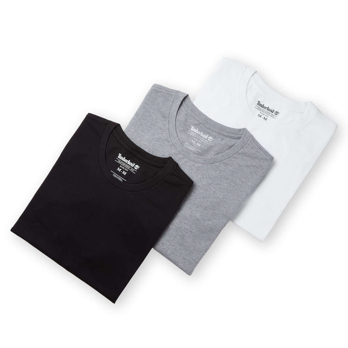 Timberland 100% Cotton 3 Pack T-Shirts - Black / White / Grey Marl - image 5