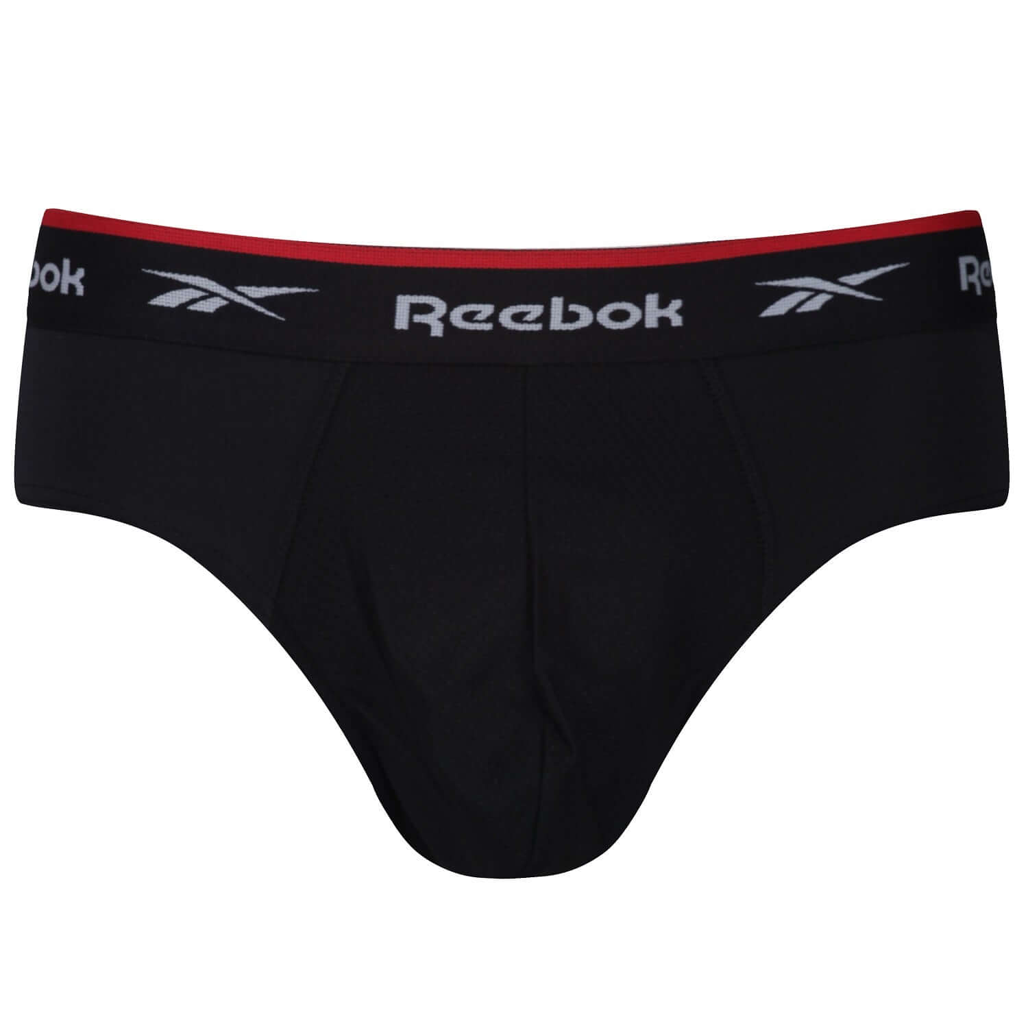Reebok Wiggins Mens Cotton Stretch 3 Pack Sports Briefs - Black