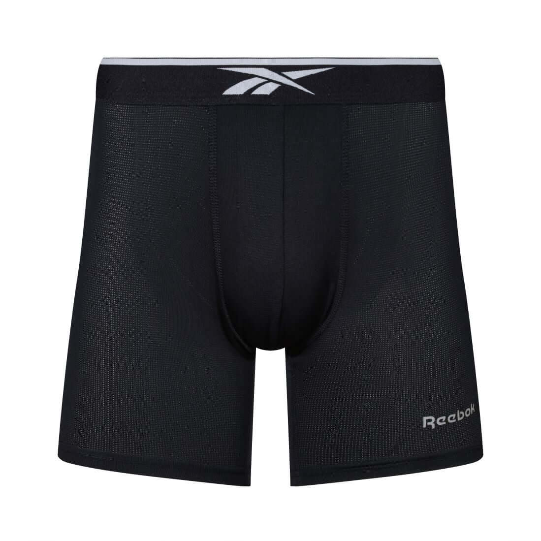 Reebok Howe Mens Performance 3 Pack Long Sports Trunks - Black
