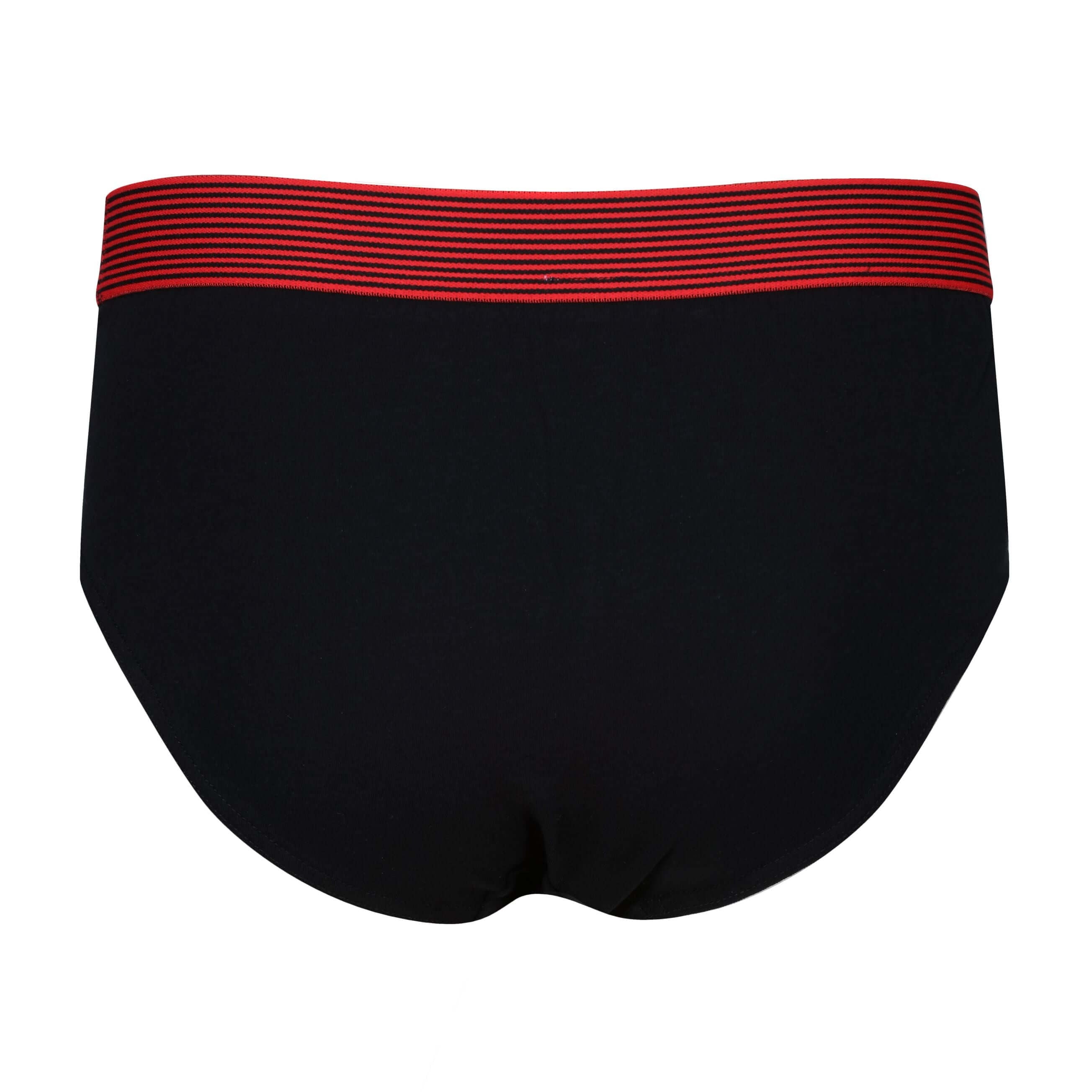 Reebok Mens Cotton Stretch 3 Pack Gavino Black Briefs