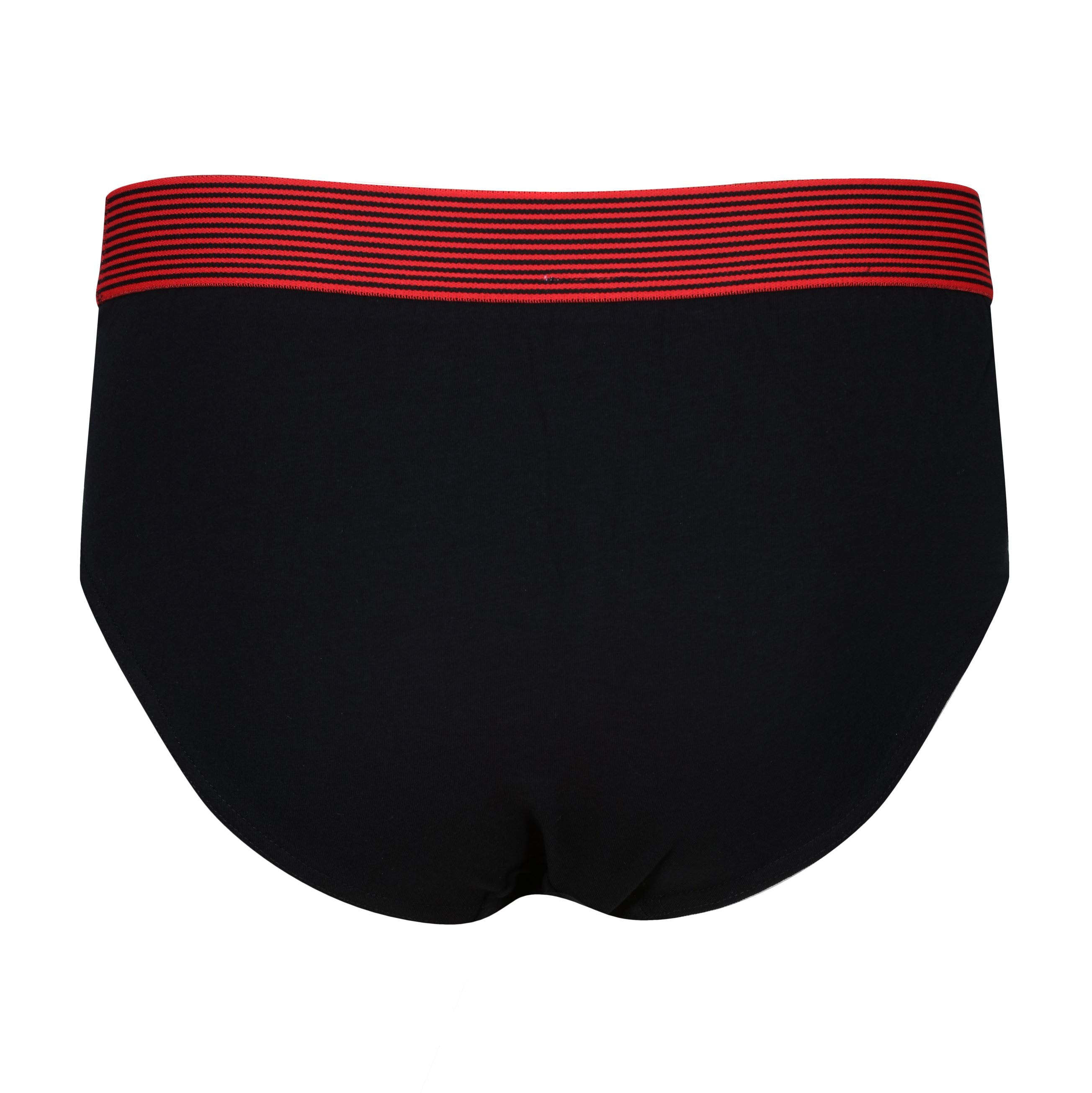 Reebok Mens Cotton Stretch 3 Pack Gavino Black Briefs