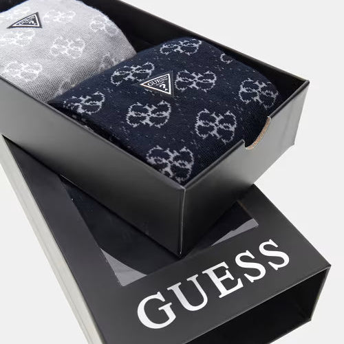 GUESS men's jacquard socks gift set close-up