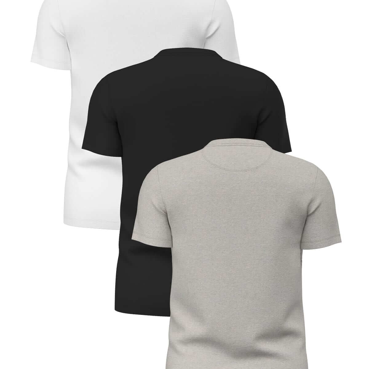 GUESS Men's 3-Pack Crew Neck Logo T-Shirts – Grey / White / Black – image 2
