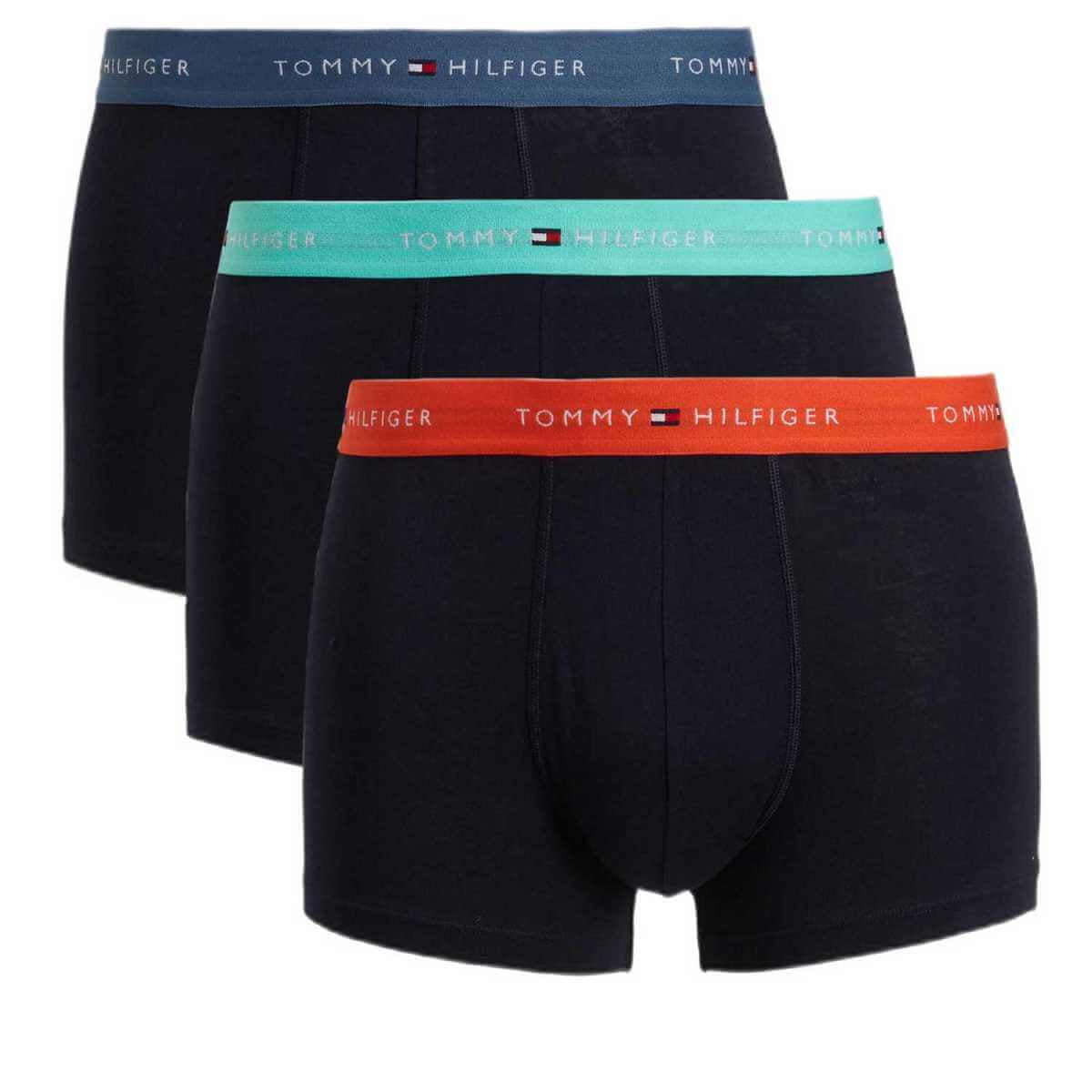 Tommy Hilfiger 3-Pack Signature Repeat Logo Trunks -Black, Multi