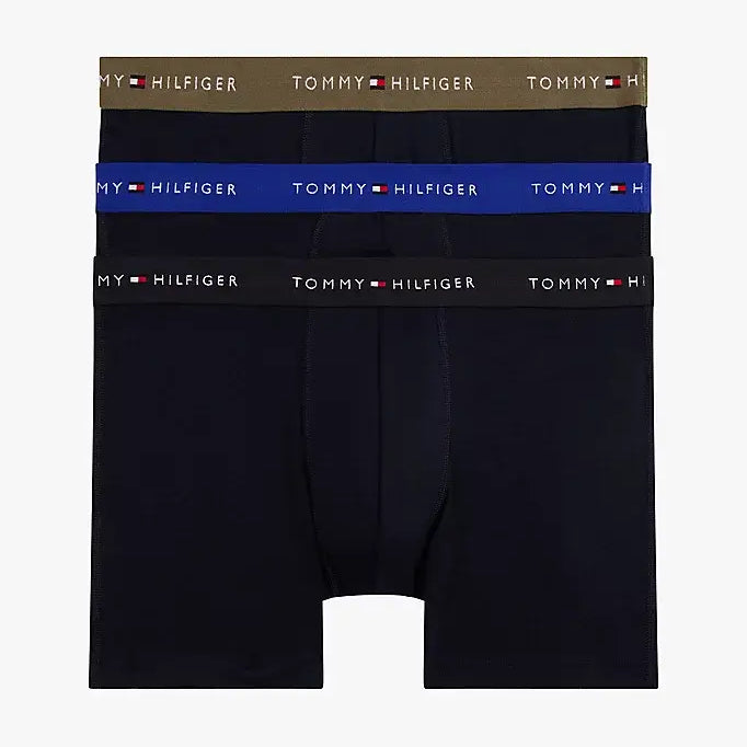 Tommy Hilfiger Boxer Briefs 3-Pack – Stretch Cotton, Moisture-Wicking, Logo Waistband