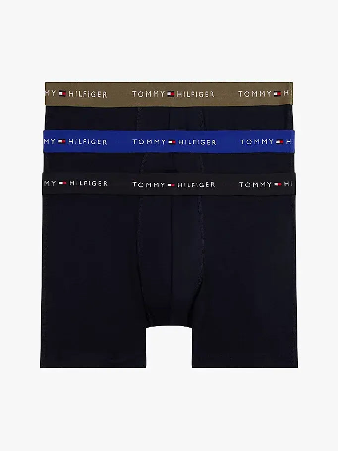 Tommy Hilfiger Boxer Briefs 3-Pack – Stretch Cotton, Moisture-Wicking, Logo Waistband