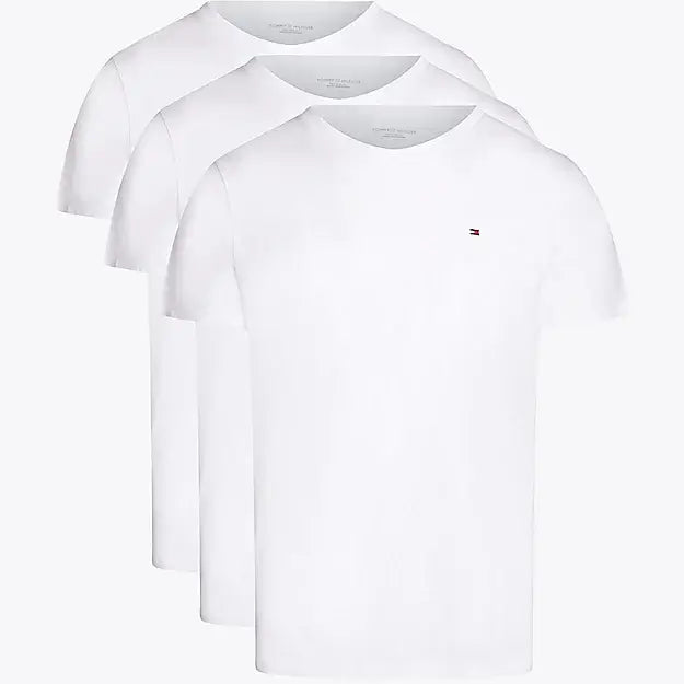 Tommy Hilfiger 3-Pack Signature Embroidery T-Shirts - White