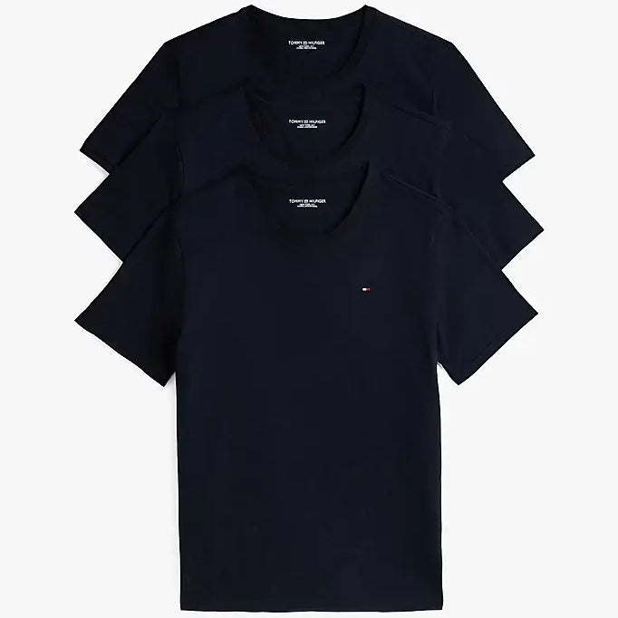 Tommy Hilfiger 3-Pack Signature Jersey Lounge T-Shirts - Desert Sky