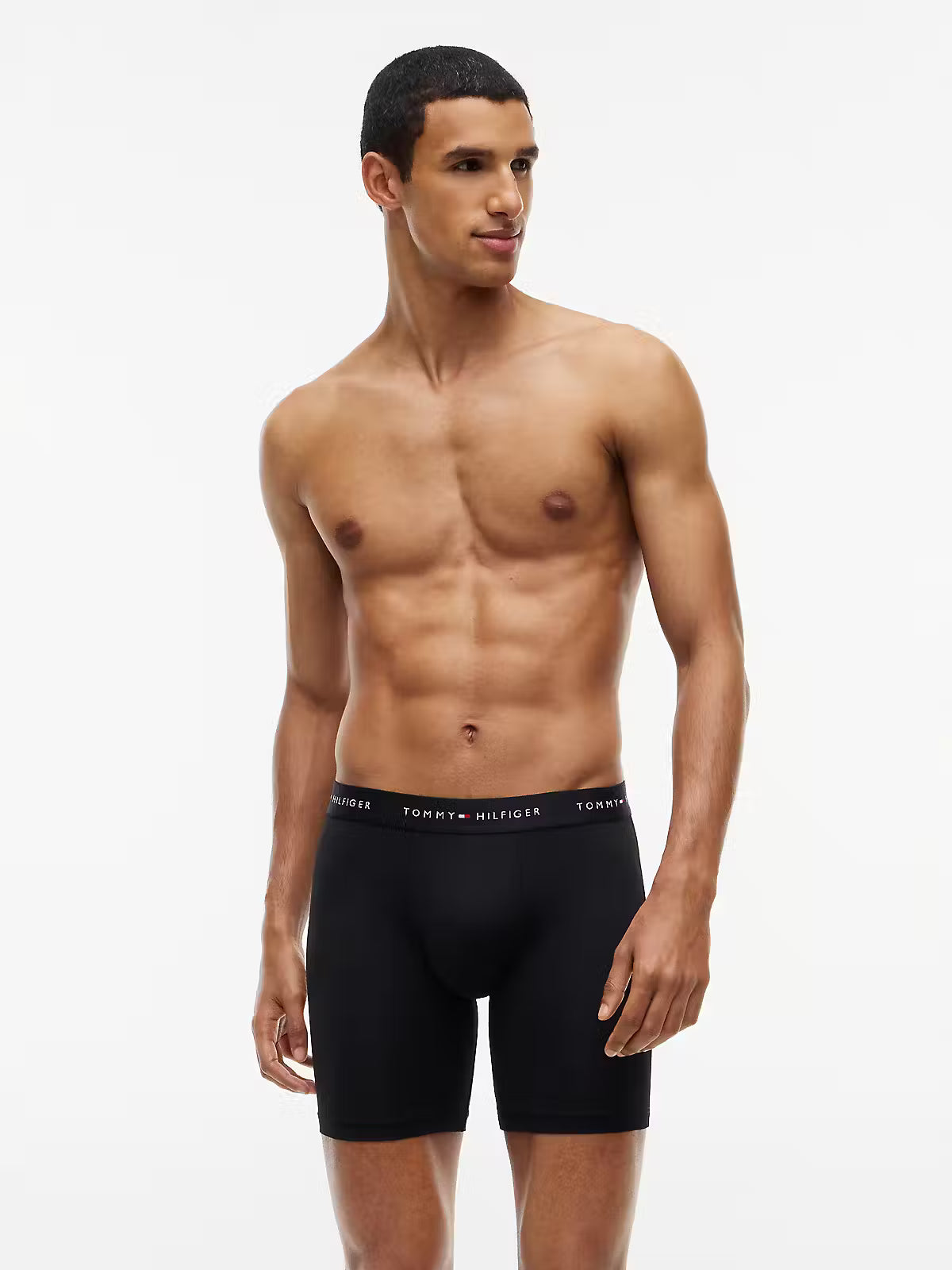 Tommy Hilfiger men’s 3-pack black microfibre long boxer briefs