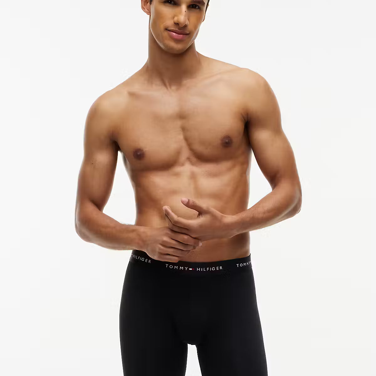 Tommy Hilfiger men’s 3-pack microfibre long boxer briefs in navy black and green