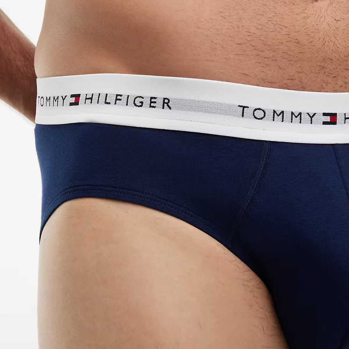 Tommy Hilfiger Carbon Navy briefs waistband detail