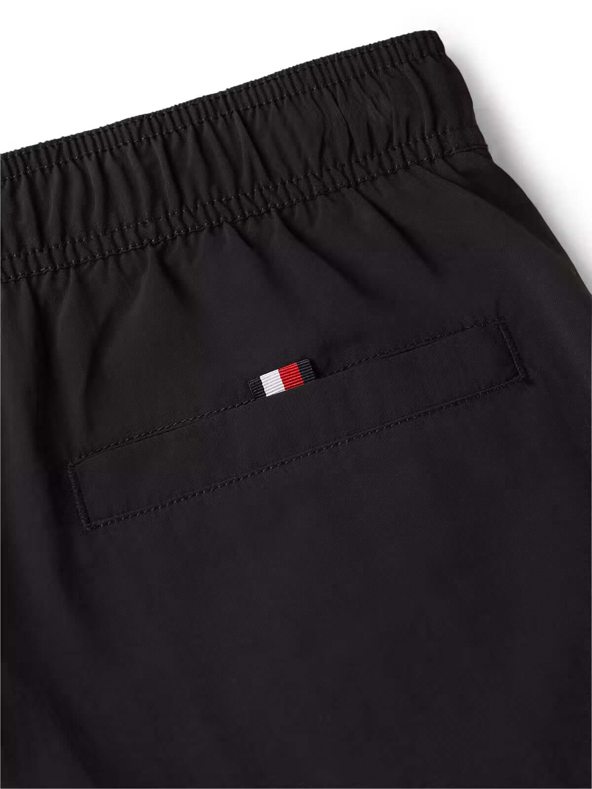 Tommy Hilfiger long drawstring swim shorts black detail