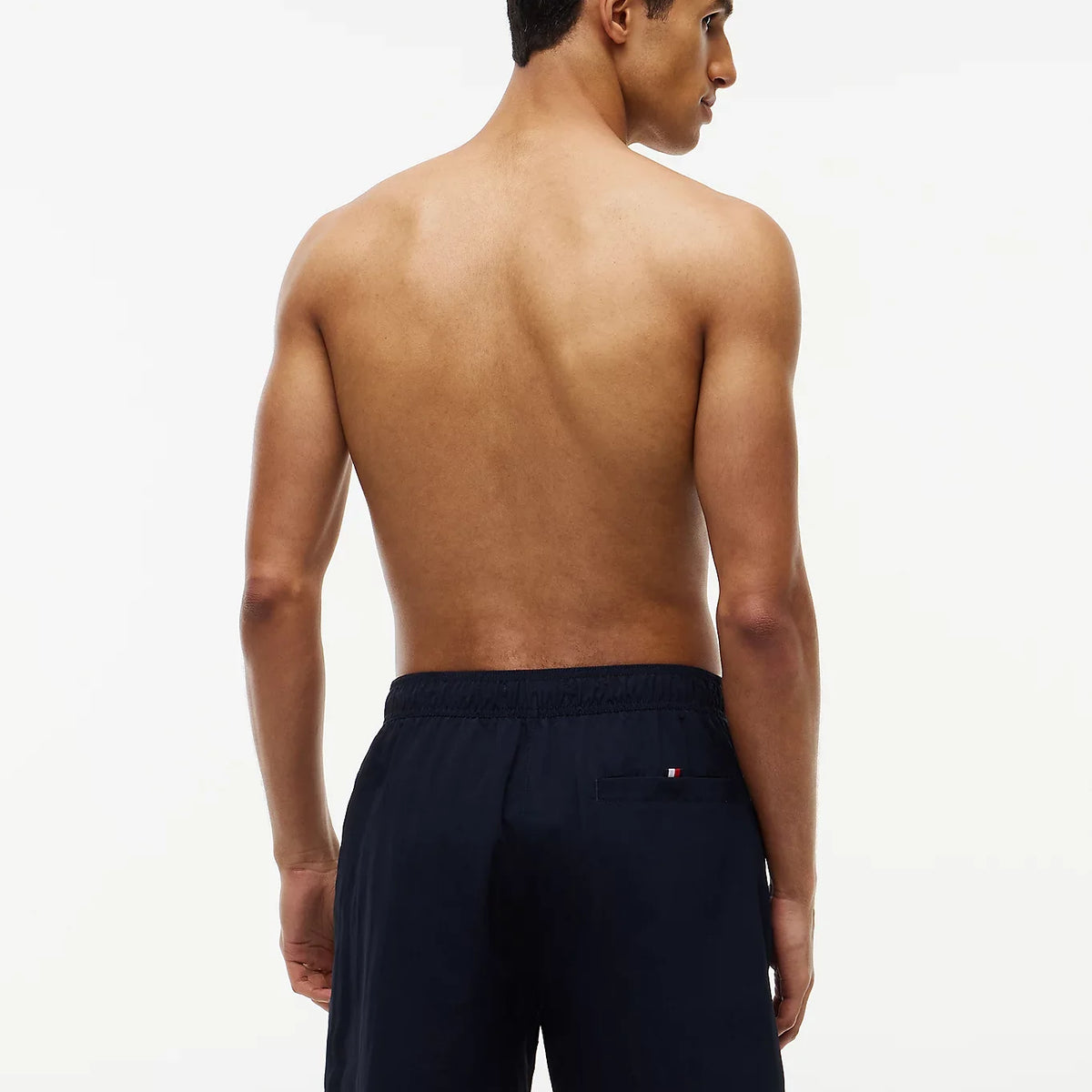 Tommy Hilfiger long drawstring swim shorts navy blue back