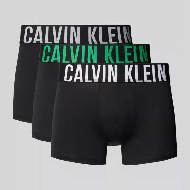 Calvin Klein Underwear 3 Pack Intense Microfibre Power Trunks - Black- Misty Grey