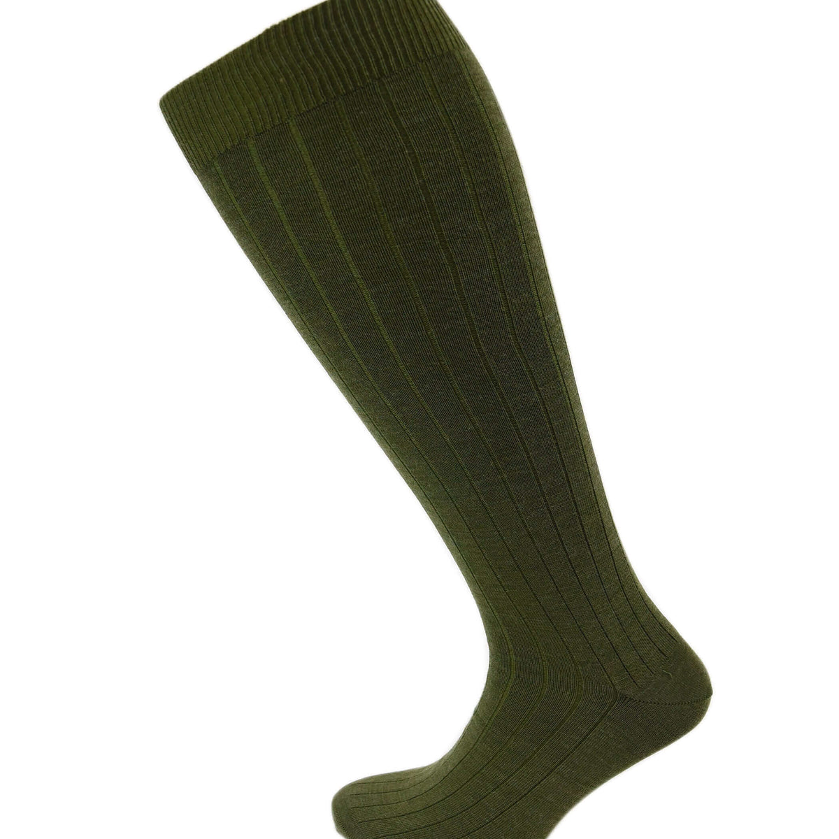 Viyella Men’s Knee High Merino Wool Socks UK 6-11 - Lovat