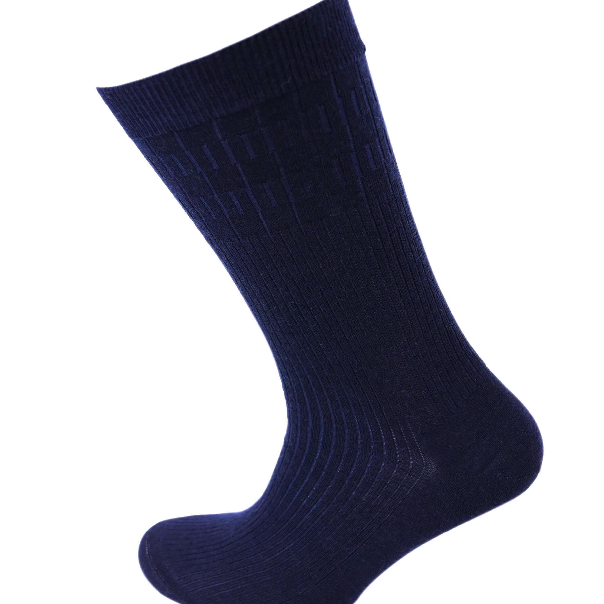 Viyella Mens Softouch Non Elastic Wool Socks With Hand Linked Toe - Navy