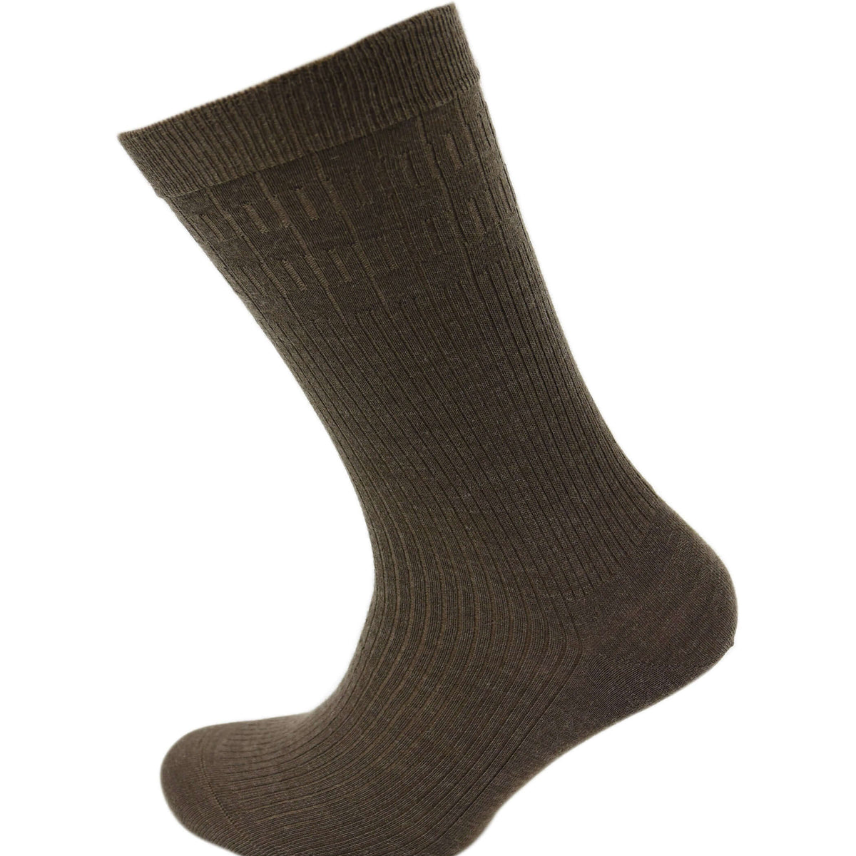 Viyella Men’s Softouch Non-Elastic Wool Socks UK 6-11 - Mink