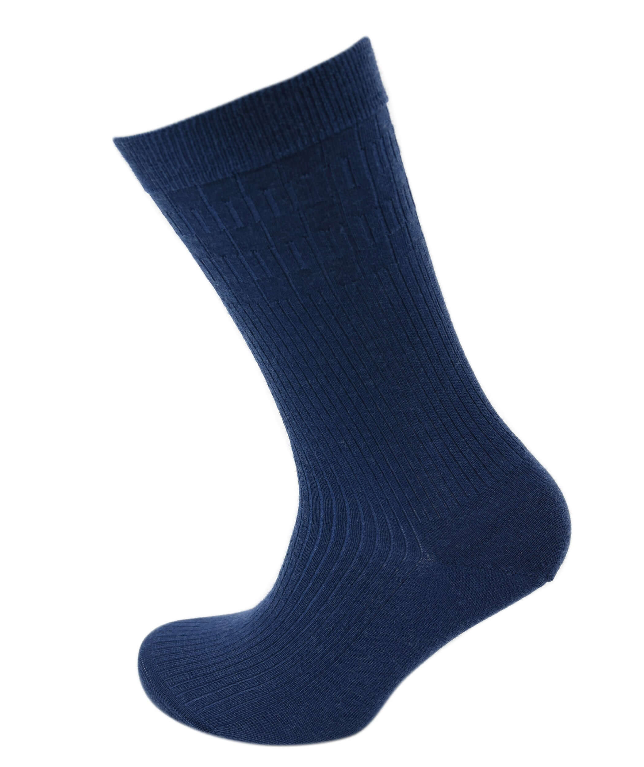 Viyella Mens Softouch Non Elastic Wool Socks With Hand Linked Toe - Blue